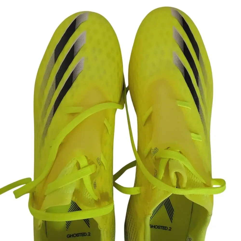 Adidas X Ghosted.2 Firm Ground FG Soccer Cleats Men's Solar Yellow Futbol